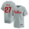 Aaron Nola Philadelphia Phillies Grey Road Limited Jersey - All Stitched