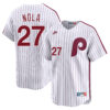 Aaron Nola Philadelphia Phillies White Cooperstown Limited Jersey - All Stitched