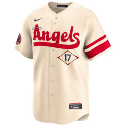 Alternative view of Shohei Ohtani Los Angeles Angels Natural City Connect Limited Jersey - All Stitched