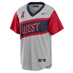 Alternative view of Shohei Ohtani Los Angeles Angels Grey 2021 Little League Classic Jersey - All Stitched
