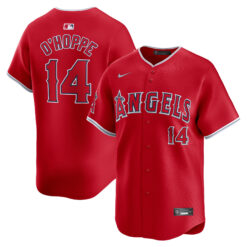 Logan O'Hoppe Los Angeles Angels Red Alternate Limited Jersey - All Stitched
