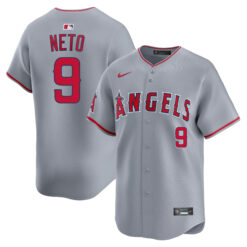Zach Neto Los Angeles Angels Grey Road Limited Jersey - All Stitched