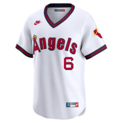 Alternative view of Anthony Rendon Los Angeles Angels White Cooperstown Limited Jersey - All Stitched
