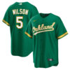 Jacob Wilson Oakland Athletics Green Alternate Jersey - All Stitched