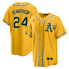 Rickey Henderson Oakland Athletics Gold Alternate Jersey - All Stitched