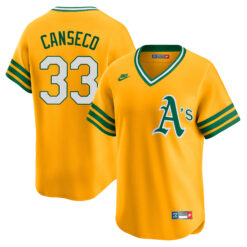 Jose Canseco Oakland Athletics Gold Cooperstown Collection Jersey - All Stitched