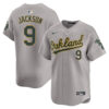 Reggie Jackson Oakland Athletics Grey Road Limited Jersey - All Stitched
