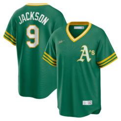 Reggie Jackson Oakland Athletics Green Cooperstown Collection Jersey - All Stitched