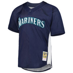 Alternative view of Ken Griffey Jr Seattle Mariners Navy Cooperstown Collection Jersey - All Stitched