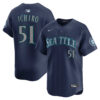 Ichiro Suzuki Seattle Mariners Navy Road Limited Jersey - All Stitched