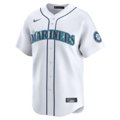 Alternative view of Cal Raleigh Seattle Mariners White Home Limited Jersey - All Stitched