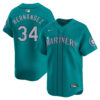 Felix Hernandez Seattle Mariners Teal Alternate Limited Jersey - All Stitched