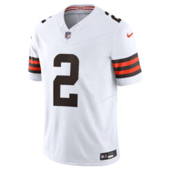 Alternative view of Shedeur Sanders Cleveland Browns White Away Vapor F.U.S.E Limited Jersey - All Stitched