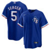 Corey Seager Texas Rangers Royal Blue Alternate Jersey - All Stitched