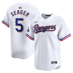 Corey Seager Texas Rangers White 2024 Gold Collection Limited Jersey - All Stitched