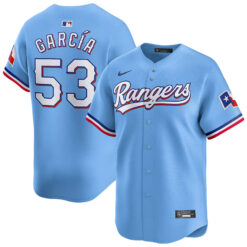 Adolis Garcia Texas Rangers Light Blue Alternate Limited Jersey - All Stitched