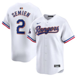 Marcus Semien Texas Rangers White 2024 Gold Collection Limited Jersey - All Stitched
