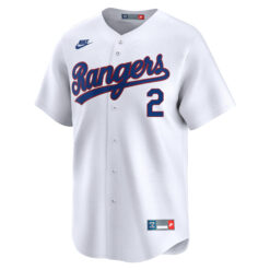 Alternative view of Marcus Semien Texas Rangers White 1993 Cooperstown Limited Jersey - All Stitched