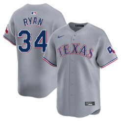 Nolan Ryan Texas Rangers Grey Road Limited Jersey - All Stitched