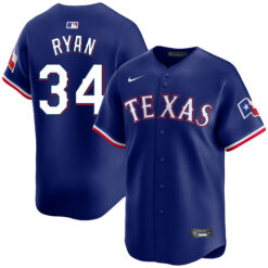 Nolan Ryan Texas Rangers Royal Blue Alternate Limited Jersey - All Stitched