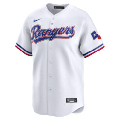 Alternative view of Evan Carter Texas Rangers White Home Limited Jersey - All Stitched