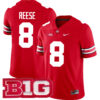 Arvell Reese Ohio State Buckeyes Football Scarlet Game Jersey - All Stitched