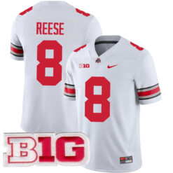 Arvell Reese Ohio State Buckeyes Football White Game Jersey - All Stitched