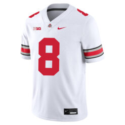 Alternative view of Arvell Reese Ohio State Buckeyes Football White Game Jersey - All Stitched