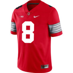 Alternative view of Arvell Reese Ohio State Buckeyes Football Scarlet Alternate Jersey - All Stitched