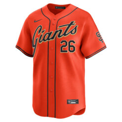 Alternative view of Matt Chapman San Francisco Giants Orange Alternate Limited Jersey - All Stitched