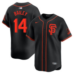 Patrick Bailey San Francisco Giants Black Alternate Limited Jersey - All Stitched