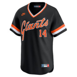 Alternative view of Patrick Bailey San Francisco Giants Black Cooperstown Collection Jersey - All Stitched