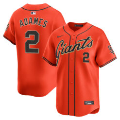 Willy Adames San Francisco Giants Orange Alternate Limited Jersey - All Stitched