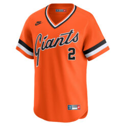 Alternative view of Willy Adames San Francisco Giants Orange Cooperstown Collection Jersey - All Stitched