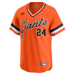 Alternative view of Willie Mays San Francisco Giants White Cooperstown Collection Jersey - All Stitched