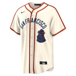 Alternative view of Barry Bonds San Francisco Giants Cream 2024 Rickwood Jersey - All Stitched