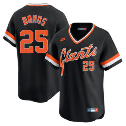 Barry Bonds San Francisco Giants Black Cooperstown Collection Jersey - All Stitched