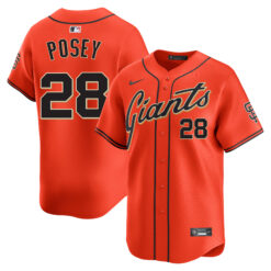 Buster Posey San Francisco Giants Orange Alternate Limited Jersey - All Stitched