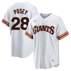 Buster Posey San Francisco Giants White Cooperstown Collection Jersey - All Stitched