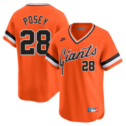 Buster Posey San Francisco Giants Orange Cooperstown Collection Jersey - All Stitched