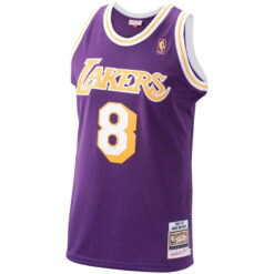 Alternative view of Kobe Bryant Los Angeles Lakers Purple 1996/97 Hardwood Classics Jersey - All Stitched