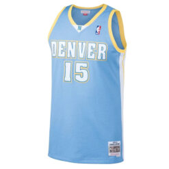 Alternative view of Carmelo Anthony Denver Nuggets Light Blue 2003/04 Hardwood Classics Jersey - All Stitched