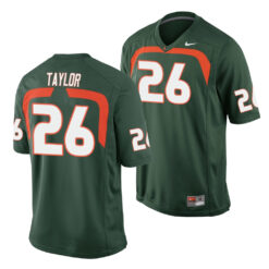 Sean Taylor Miami Hurricanes Football Green Jersey - All Stitched