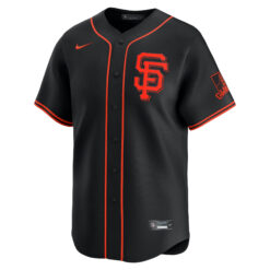 Alternative view of Mike Yastrzemski San Francisco Giants Black Alternate Limited Jersey - All Stitched