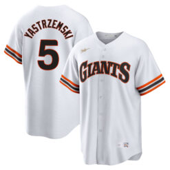 Mike Yastrzemski San Francisco Giants White Cooperstown Collection Jersey - All Stitched