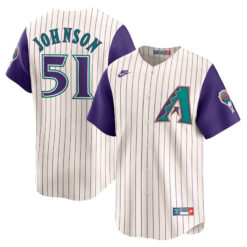 Randy Johnson Arizona Diamondbacks White 1998-06 Cooperstown Jersey - All Stitched