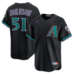 Randy Johnson Arizona Diamondbacks Black 1998-06 Cooperstown Jersey - All Stitched