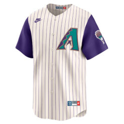 Alternative view of Gabriel Moreno Arizona Diamondbacks White 1998-06 Cooperstown Jersey - All Stitched