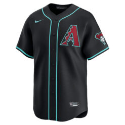 Alternative view of Josh Naylor Arizona Diamondbacks Black Alternate Limited Jersey - All Stitched