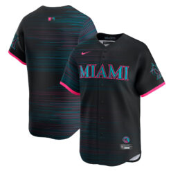 Miami Marlins Black 2025 City Connect Limited Jersey - All Stitched